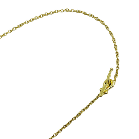 Angela Cummings 18k Yellow Gold & Diamond Heart Shaped Toggle Necklace 18"