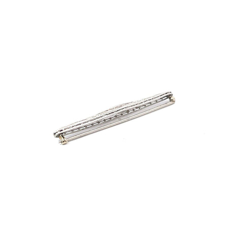 Art Deco Filigree Platinum .80ctw Old European Cut Diamond Bar Pin Brooch
