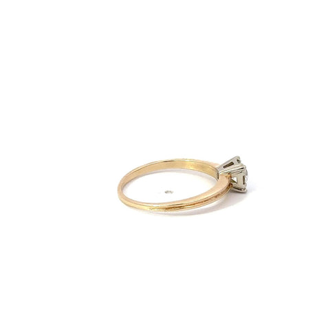 Diamond Solitaire Engagement Ring 14k Yellow Gold .45ct Old European Cut Sz 7.5