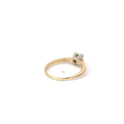 Diamond Solitaire Engagement Ring 14k Yellow Gold .45ct Old European Cut Sz 7.5