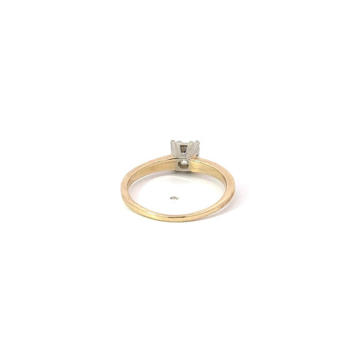 Diamond Solitaire Engagement Ring 14k Yellow Gold .45ct Old European Cut Sz 7.5