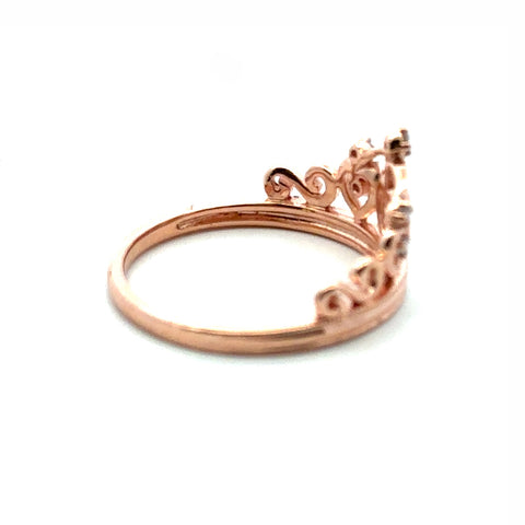 10kt Rose Gold Crown Ring
