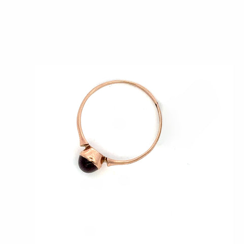 10Kt Rose Gold Antique Garnet Ring