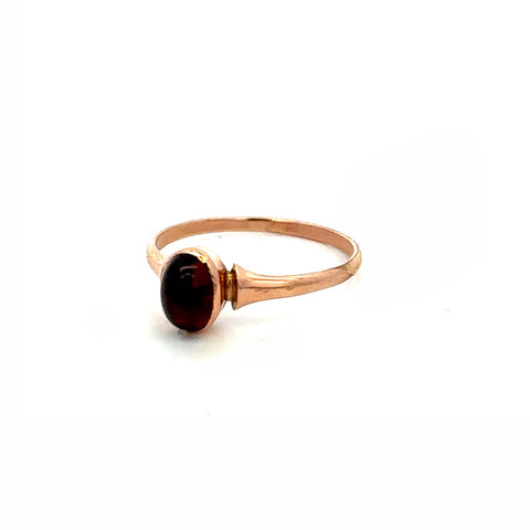 10Kt Rose Gold Antique Garnet Ring