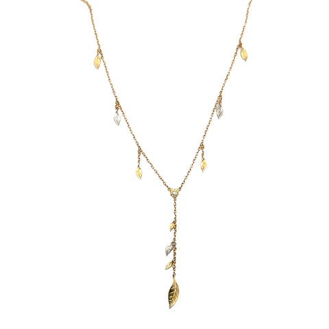 14kt Gabriel & Co. Leaf & Vine Necklace & Earring Set