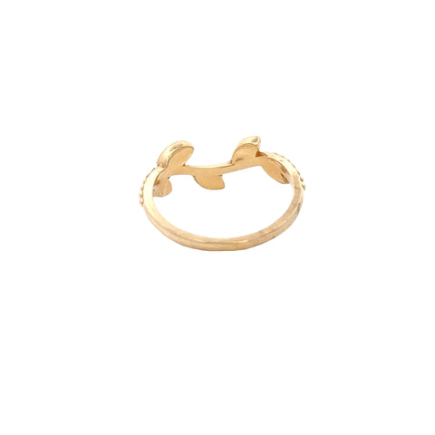 14kt Yellow Gold Ring with Treated Green Diamonds