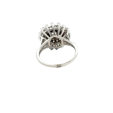 18KWG Diamond Ballerina Ring