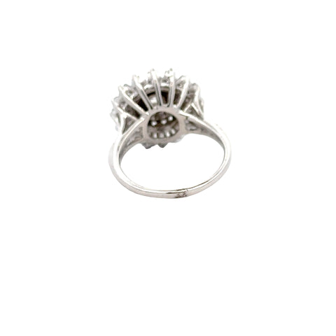 18KWG Diamond Ballerina Ring