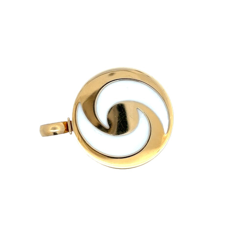 18kt Bulgari Mother of Pearl Optical Illusion Pendant