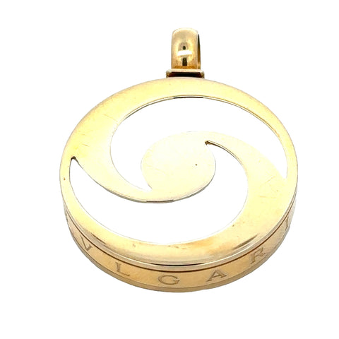18kt Bulgari Mother of Pearl Optical Illusion Pendant