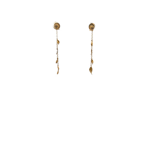 14kt Gabriel & Co. Leaf & Vine Necklace & Earring Set
