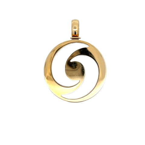 18kt Bulgari Mother of Pearl Optical Illusion Pendant