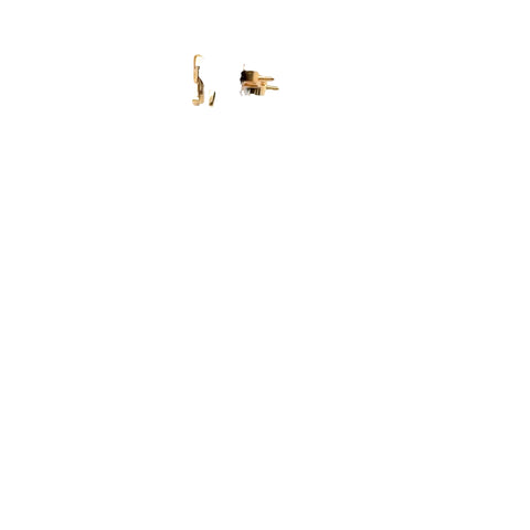 Tiffany & Co. 18Kt Yellow Gold Paloma Picasso's Graffiti "X" Stud Earrings