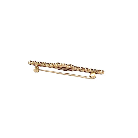 14kt Yellow Gold Bohemian Garnet Cluster Pin