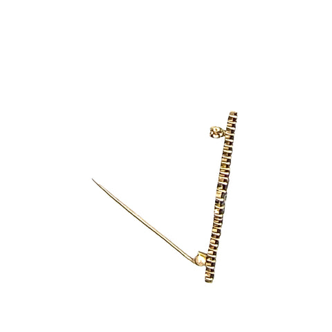 14kt Yellow Gold Bohemian Garnet Cluster Pin
