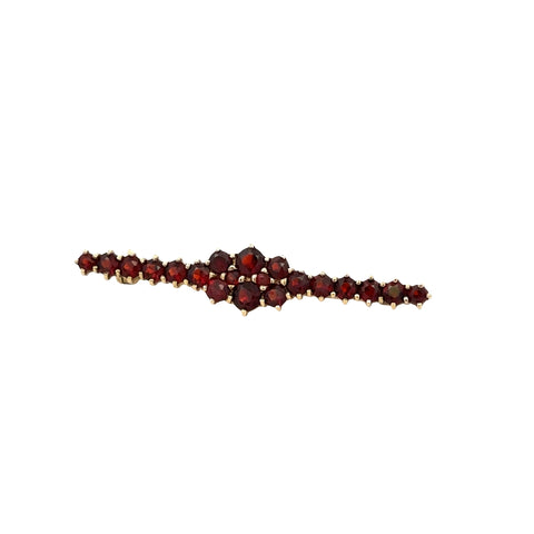 14kt Yellow Gold Bohemian Garnet Cluster Pin