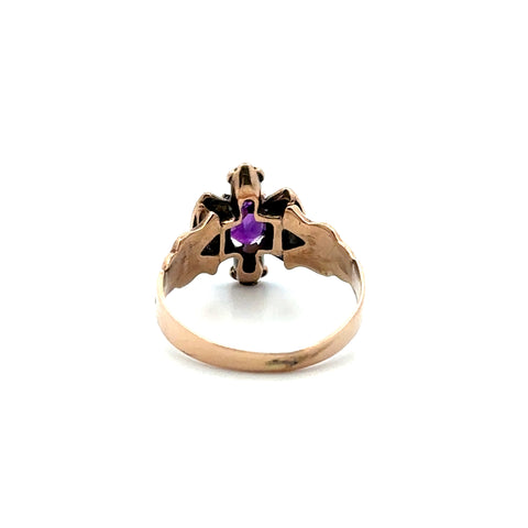 Victorian Amethyst & Seed Pearl Ring