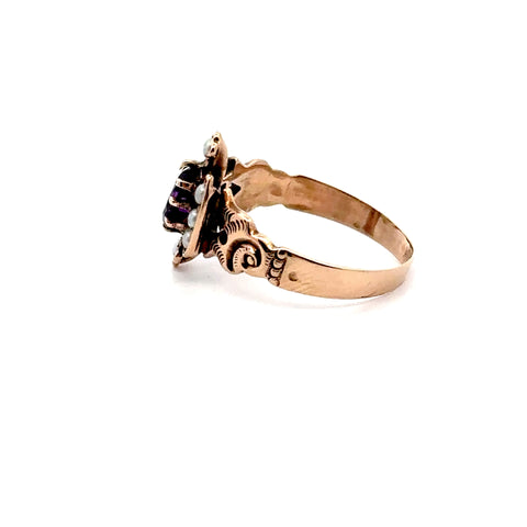 Victorian Amethyst & Seed Pearl Ring