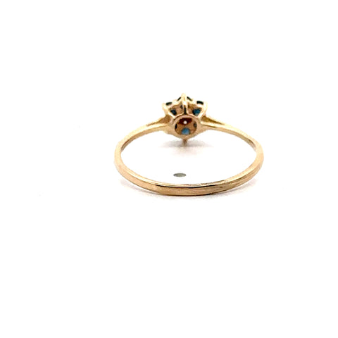 Sapphire Cluster Ring in 10kt Yellow Gold