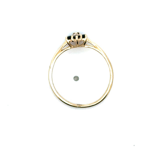 Sapphire Cluster Ring in 10kt Yellow Gold