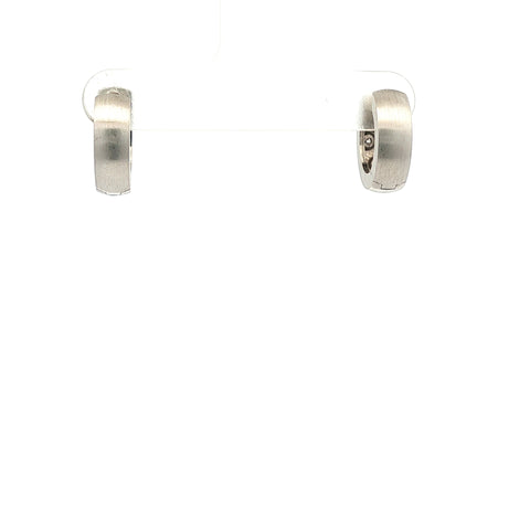 Diamond Huggies in 18kt White Gold