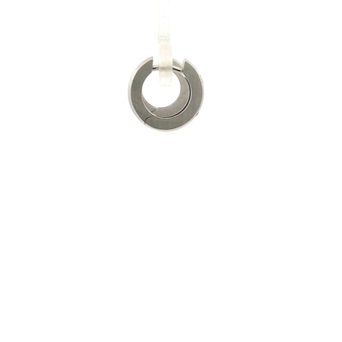 Diamond Huggies in 18kt White Gold