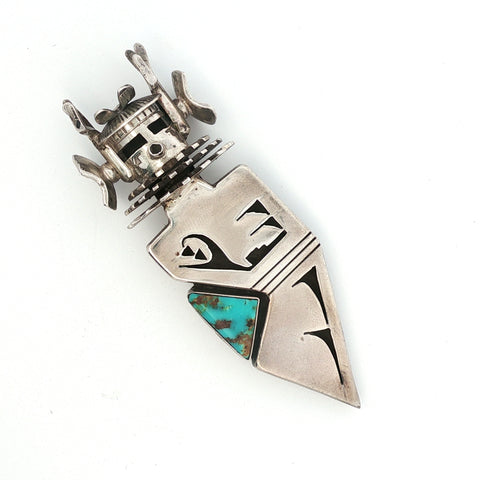 Sterling Silver Benson Ration Navajo Deer Kachina Pin/Pendant