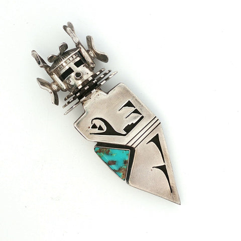 Sterling Silver Benson Ration Navajo Deer Kachina Pin/Pendant