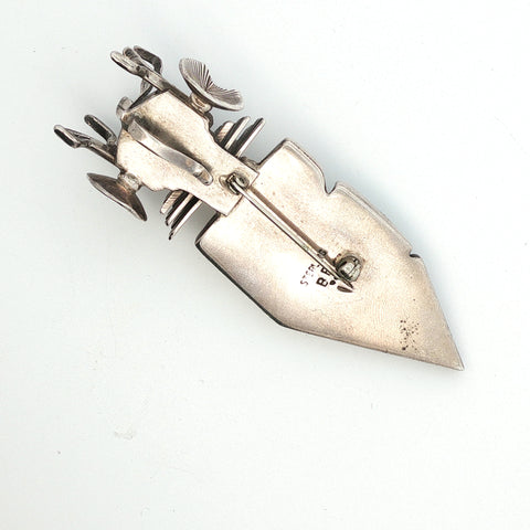 Sterling Silver Benson Ration Navajo Deer Kachina Pin/Pendant