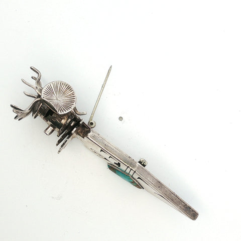 Sterling Silver Benson Ration Navajo Deer Kachina Pin/Pendant