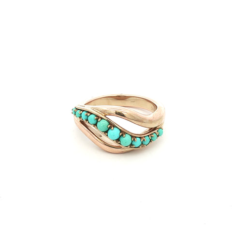 14kt Yellow Gold Turquoise Ring