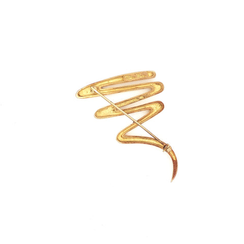 18kt Gold Paloma Picasso Tiffany & Co Zig Zag Squiggle Pin