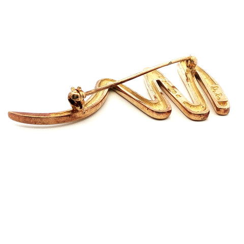 18kt Gold Paloma Picasso Tiffany & Co Zig Zag Squiggle Pin
