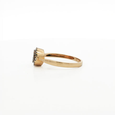 14kt Yellow Gold Sapphire and Diamond Accent Halo