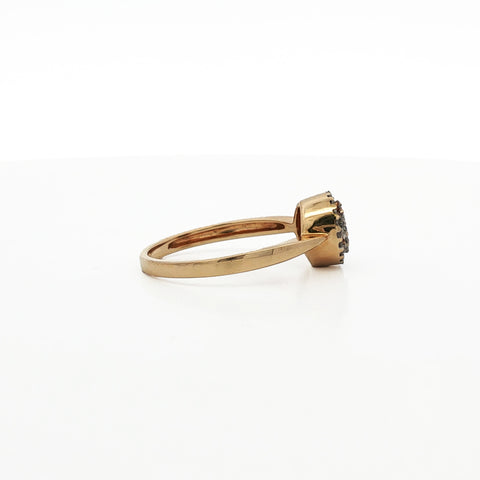 14kt Yellow Gold Sapphire and Diamond Accent Halo