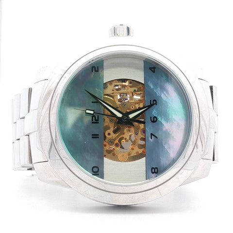 Aragon Horizon Skeleton Automatic Ref. A124 Stainless Steel MOP Dial 50mm Watch