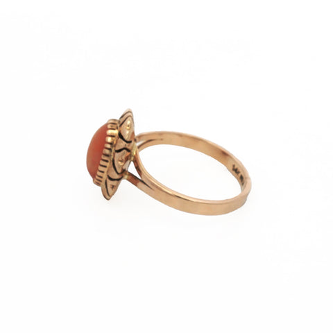 Vintage Mexican Fire Opal Ring in 14K Yellow Gold