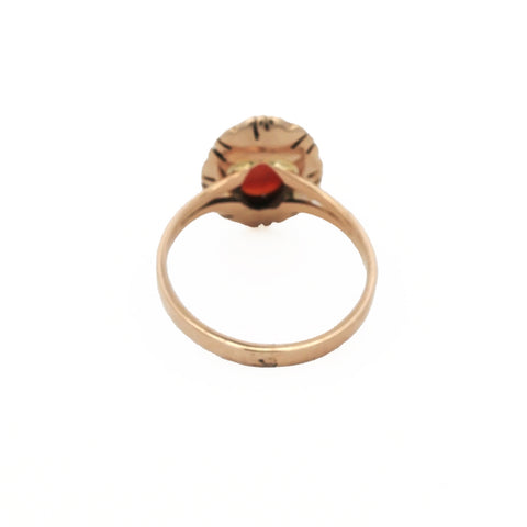 Vintage Mexican Fire Opal Ring in 14K Yellow Gold