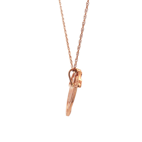 14K Rose Gold Contemporary Geometric Pendant Necklace